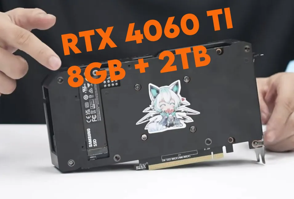 GPU Nvidia RTX 4060 Ti 8GB dengan M.2 SSD 2TB